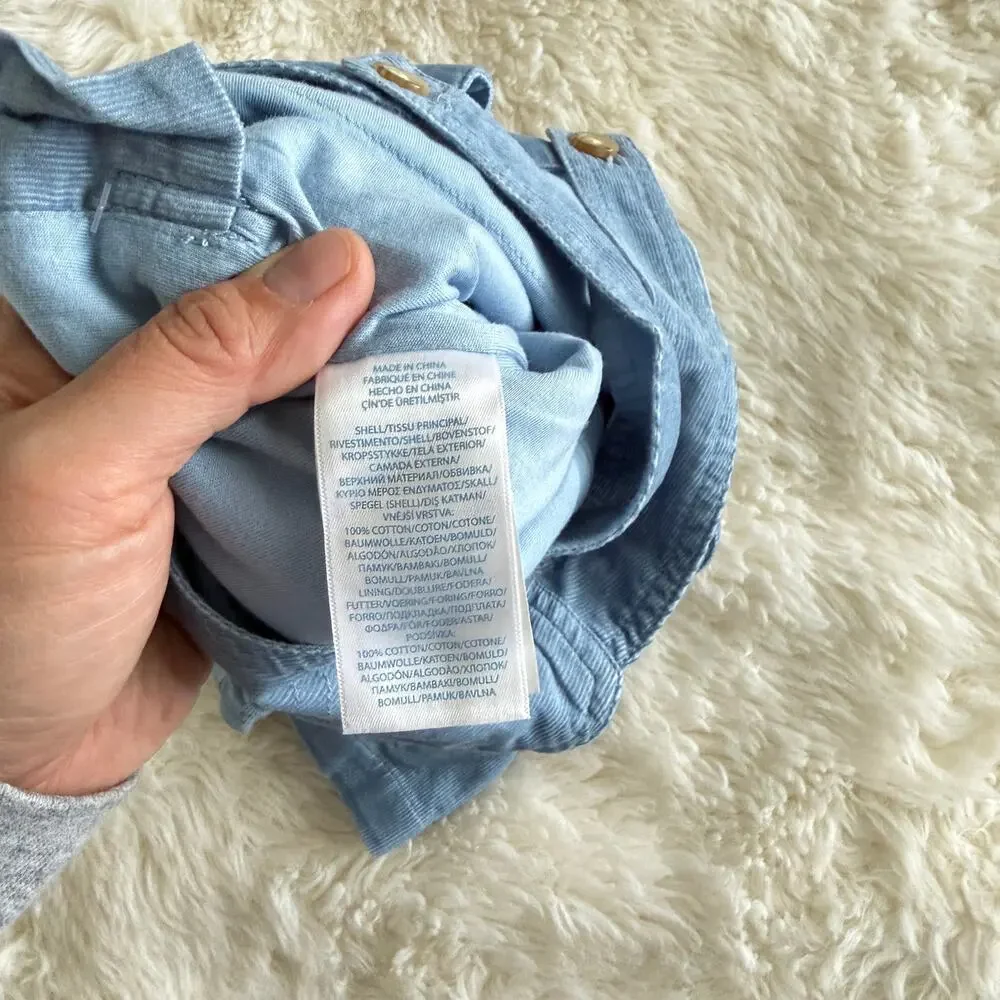 NEW Ralph Lauren Blue Corduroy Overall